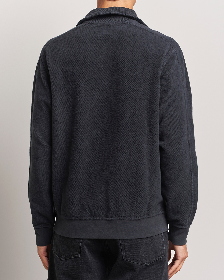 Herre | Trøjer | C.P. Company | Brushed Diagonal Fleece Half Zip Grey Black