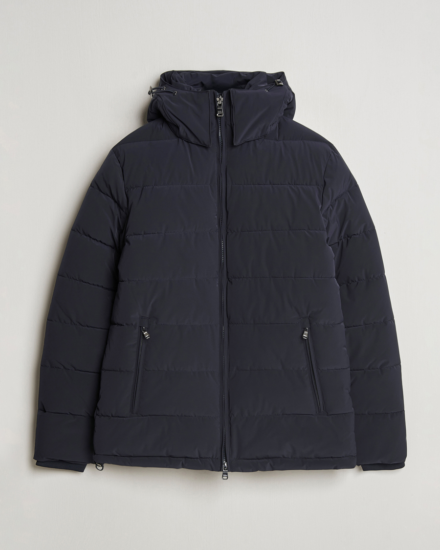 Herre | Jakker | Oscar Jacobson | Hooded Puffer Jacket Navy