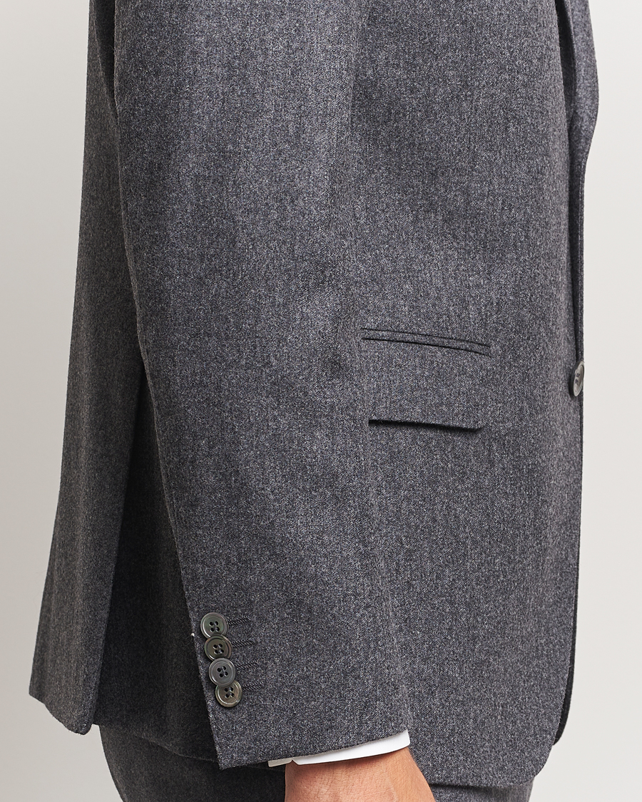 Herre | Blazere & jakker | Oscar Jacobson | Fogerty Flannel Blazer Dark Grey