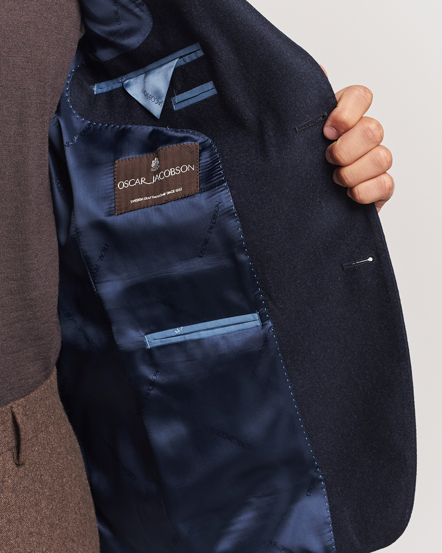 Herre | Blazere & jakker | Oscar Jacobson | Fogerty Flannel Blazer Navy