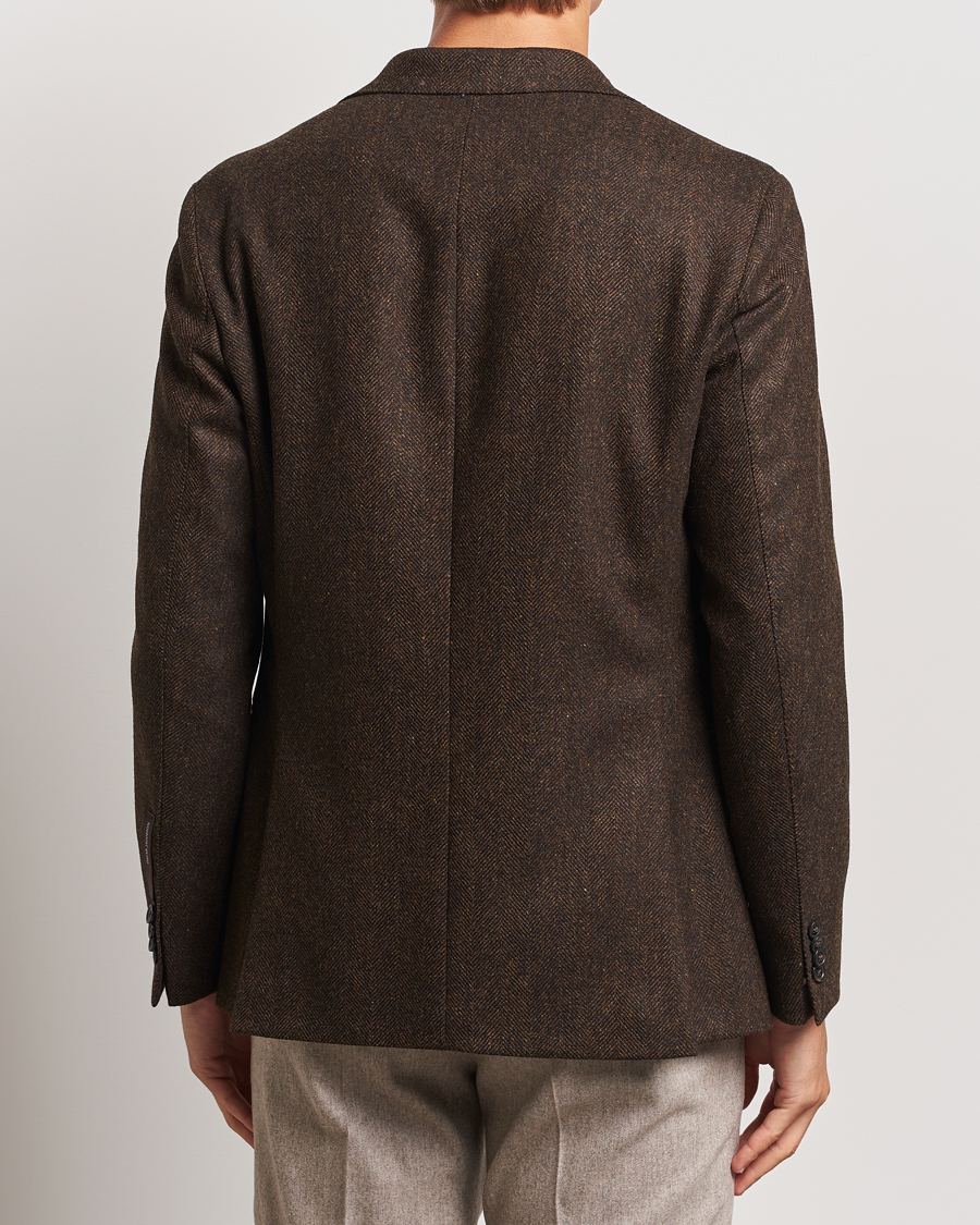 Herre | Blazere & jakker | Oscar Jacobson | Fogerty Moon Herringbone Tweed Blazer Brown