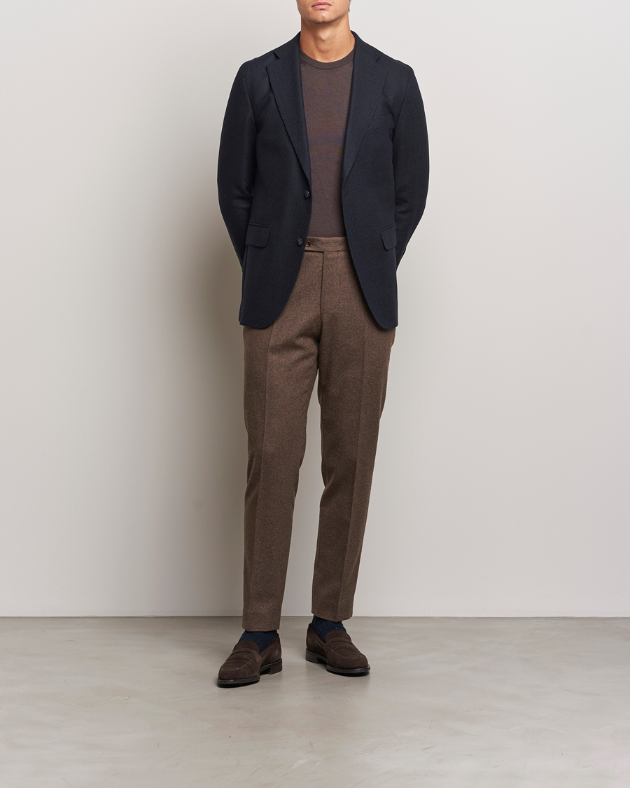 Herre | Blazere & jakker | Oscar Jacobson | Fogerty Wool Hopsack Blazer Navy