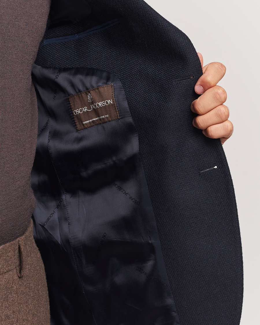 Herre | Blazere & jakker | Oscar Jacobson | Fogerty Wool Hopsack Blazer Navy