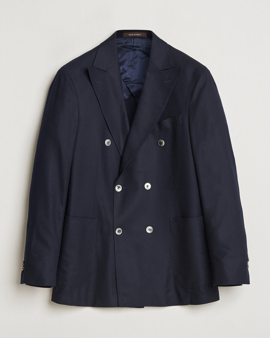 Herre | Blazere & jakker | Oscar Jacobson | Farris DB Super 150's Loro Piana Wool Blazer Navy