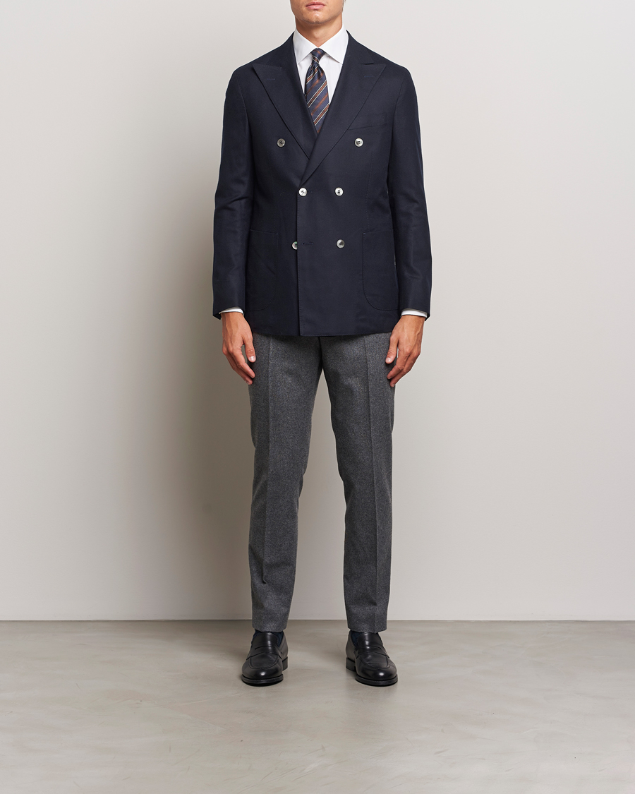 Herre | Blazere & jakker | Oscar Jacobson | Farris DB Super 150's Loro Piana Wool Blazer Navy