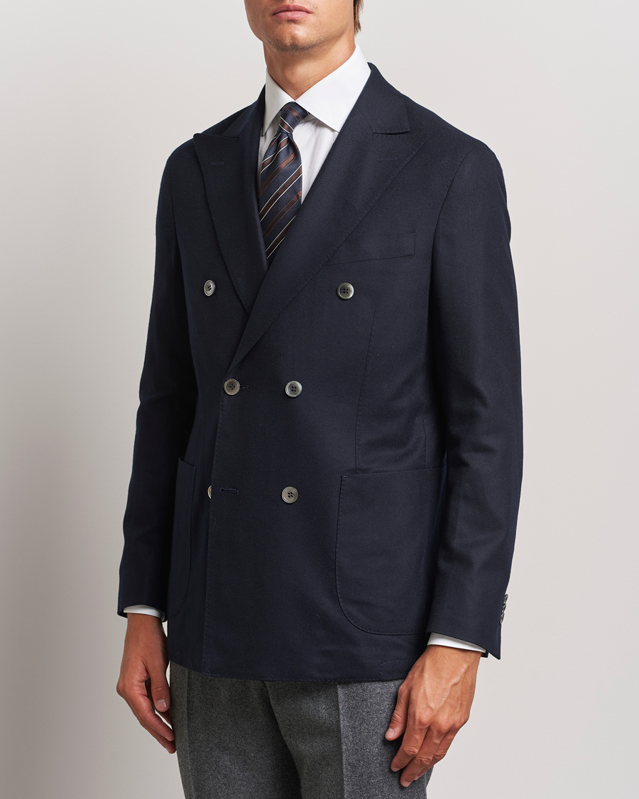 Herre | Blazere & jakker | Oscar Jacobson | Farris DB Super 150's Loro Piana Wool Blazer Navy
