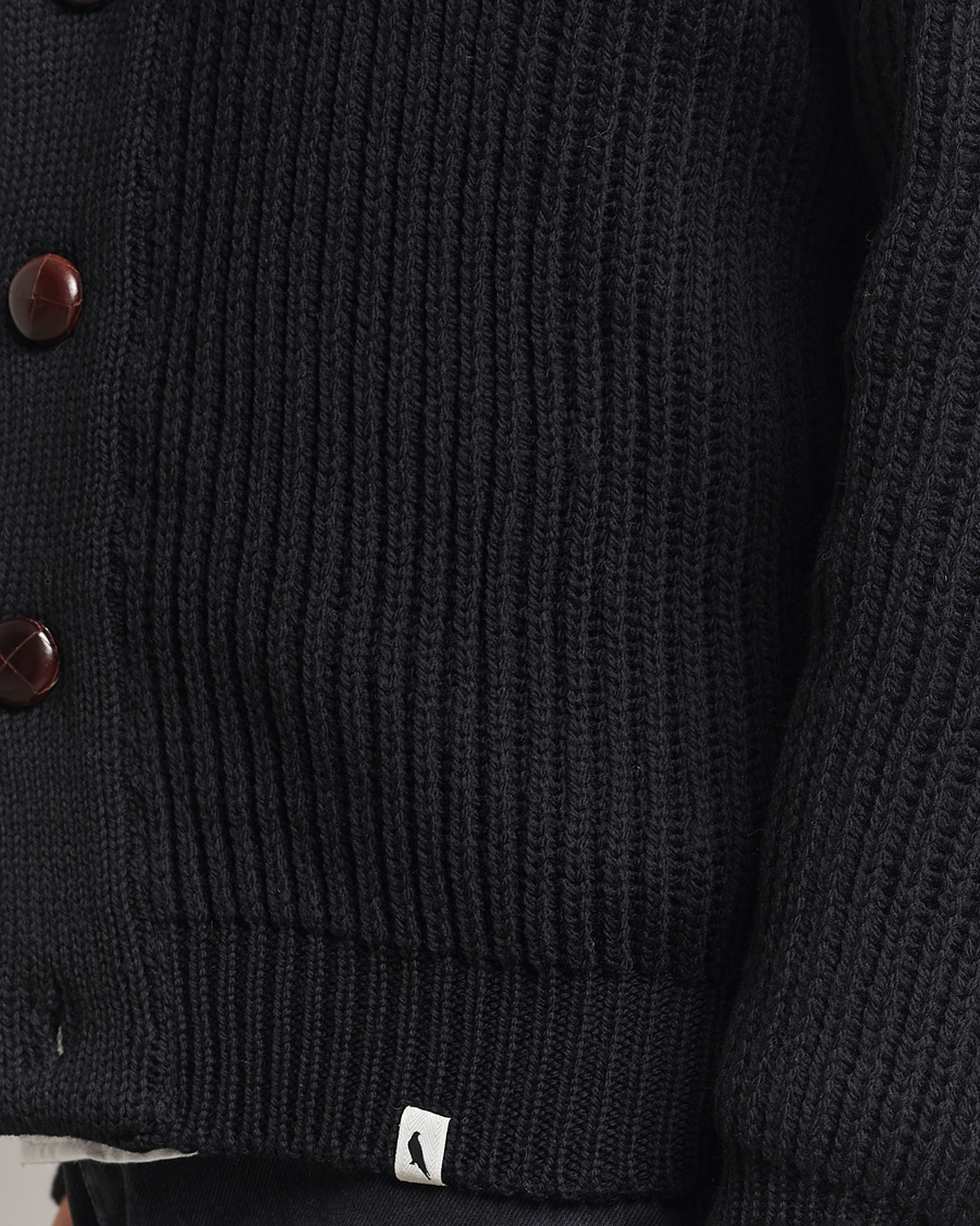 Herre | Trøjer | Peregrine | Wilkinson Ribbed Wool Cardigan Black