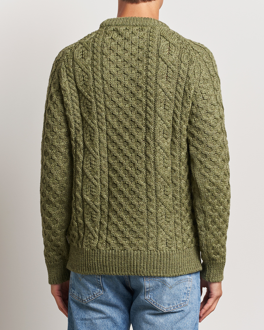 Herre | Trøjer | Peregrine | Hudson Wool Aran Knitted Jumper Apple