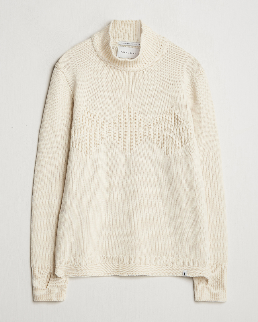 Herre | Trøjer | Peregrine | Mountain Guernsey Merino Funnel Neck Cream