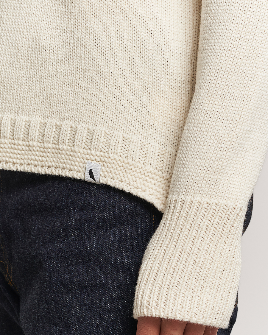 Herre | Trøjer | Peregrine | Mountain Guernsey Merino Funnel Neck Cream