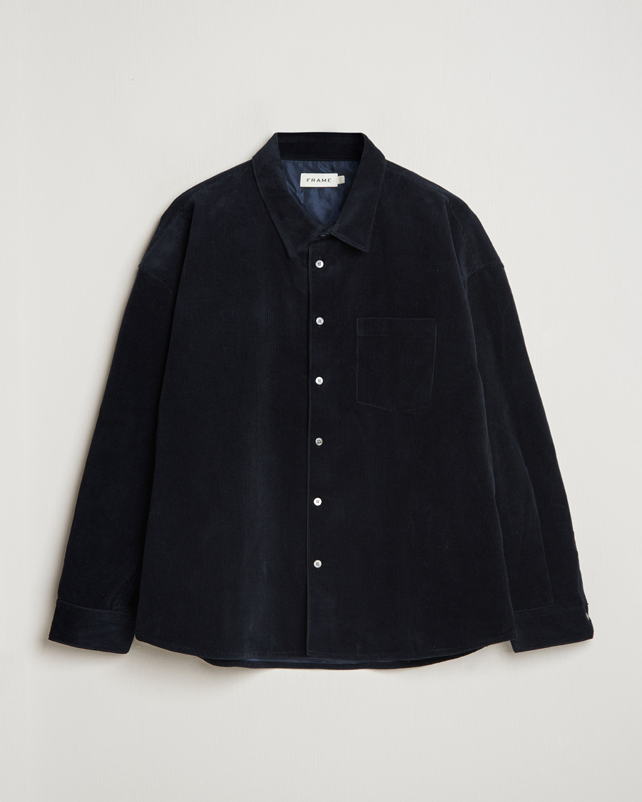 Herre | Skjorter | FRAME | Relaxed Corduroy Overshirt Dark Navy
