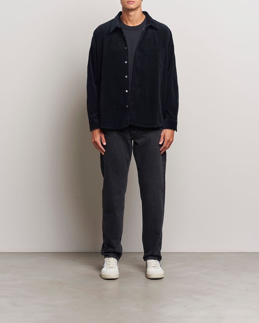 Herre | Skjorter | FRAME | Relaxed Corduroy Overshirt Dark Navy