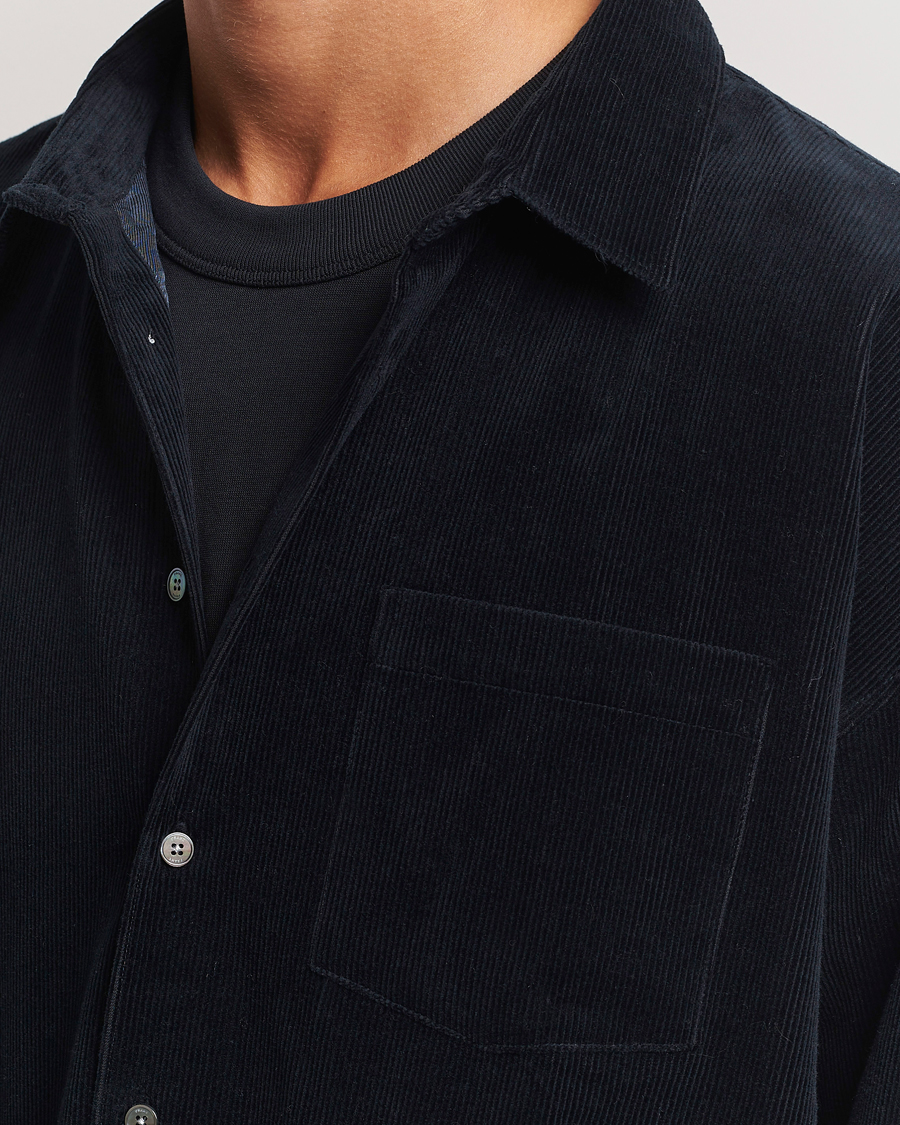 Herre | Skjorter | FRAME | Relaxed Corduroy Overshirt Dark Navy