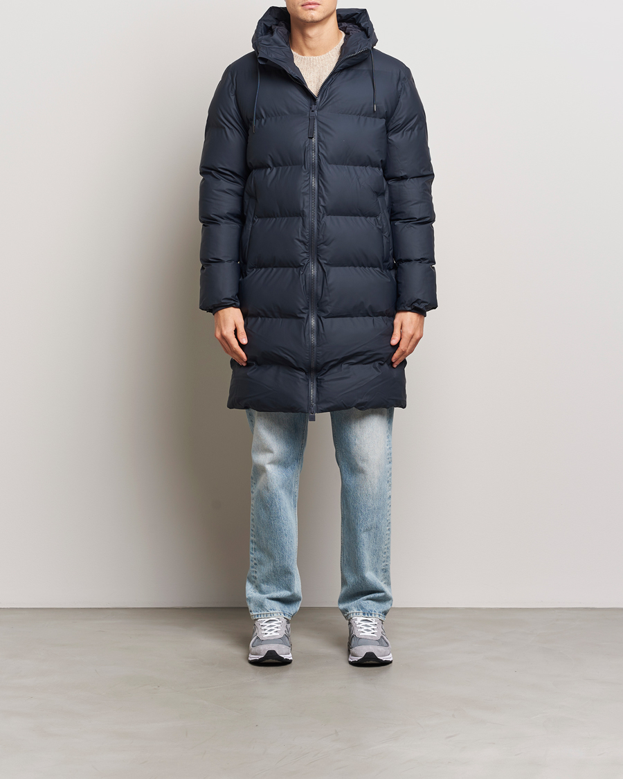 Herre | Jakker | RAINS | Alta Long Puffer Parka Navy