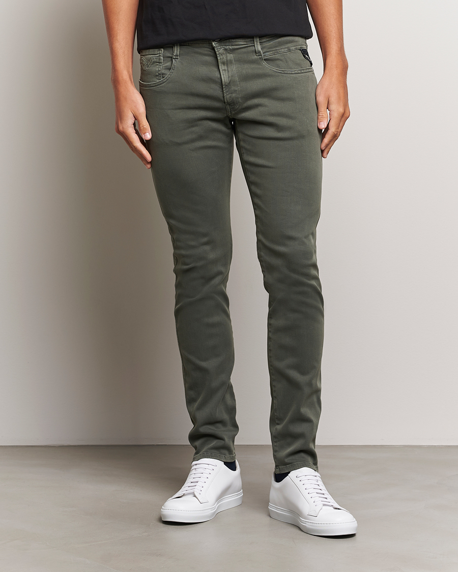 Herre | Bukser | Replay | Anbass Hyperflex X.Lite 5-Pocket Pants Dark Green