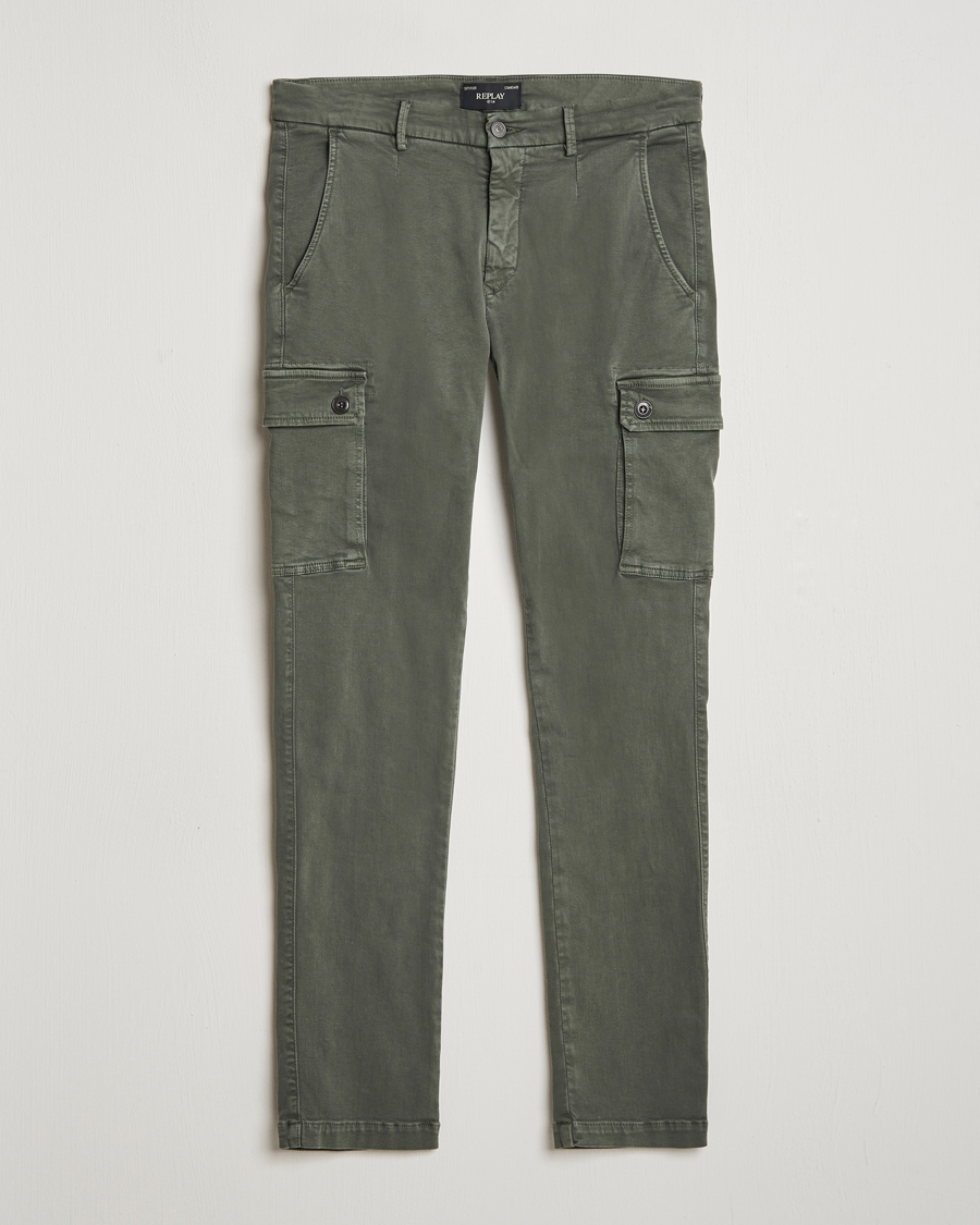 Herre | Bukser | Replay | Jaan Hyperflex Cargo Pants Dark Green