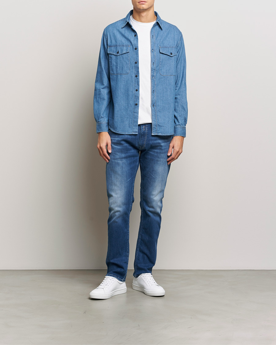 Herre | Jeans | Replay | Rocco Tapered Stretch Jeans Medium Blue