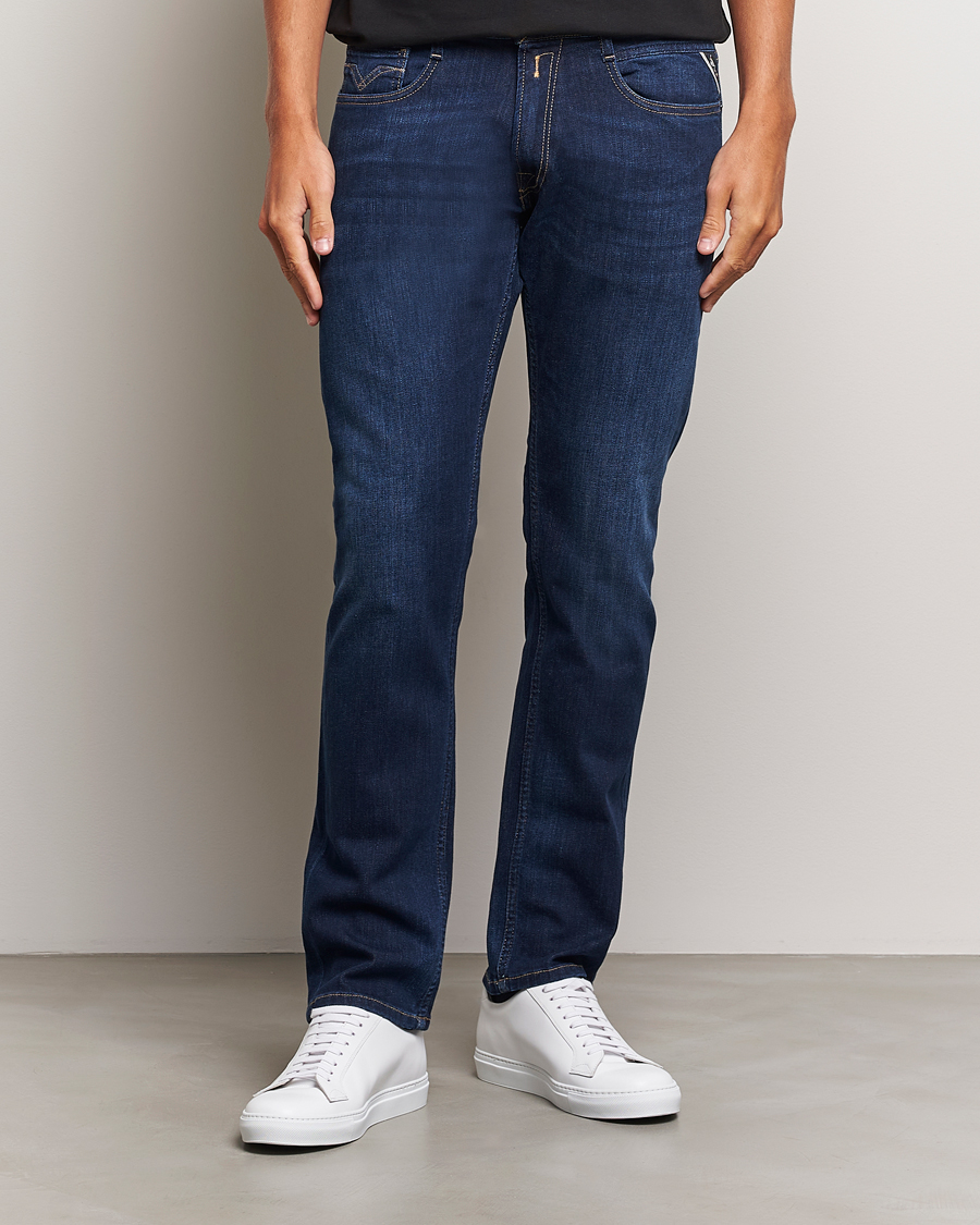 Herre | Jeans | Replay | Rocco Tapered Stretch Jeans Dark Blue