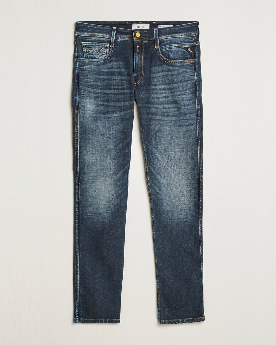 Herre | Jeans | Replay | Anbass Stretch Jeans Dark Blue