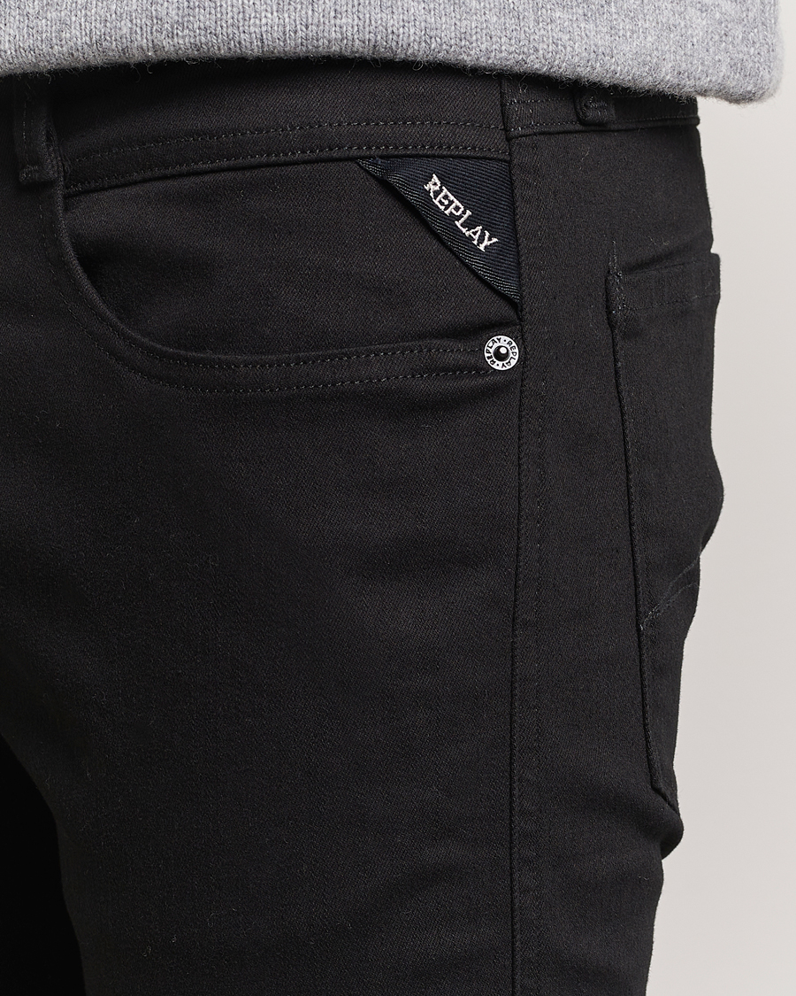 Herre | Jeans | Replay | Anbass Hyperflex Re-Used Jeans Forever Black