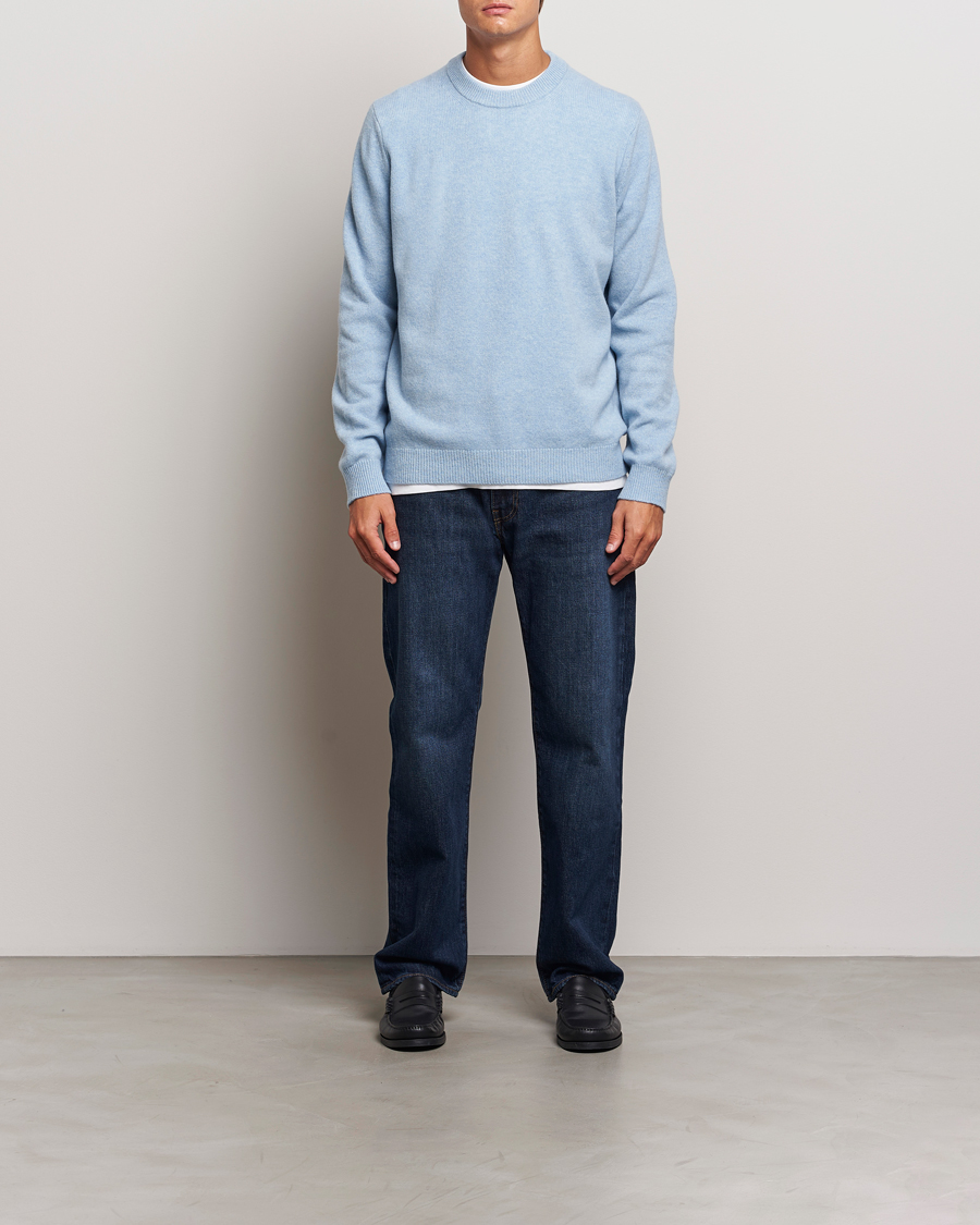 Herre | Trøjer | Samsøe Samsøe | Isak Knitted Crew Neck Subdued Blue