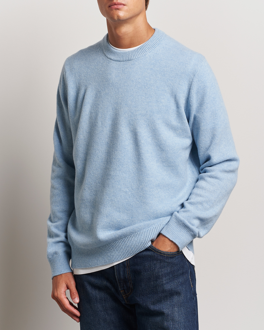 Herre | Trøjer | Samsøe Samsøe | Isak Knitted Crew Neck Subdued Blue