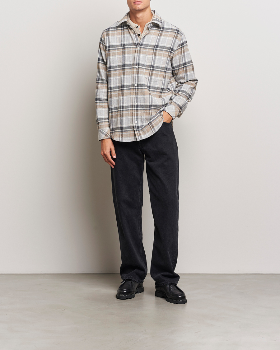 Herre | Skjorter | Samsøe Samsøe | Damon Checked Shirt Beige/Grey