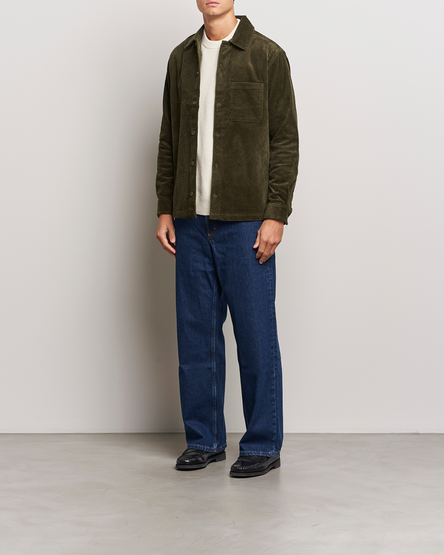 Herre | Skjorter | Samsøe Samsøe | Damon Corduroy Overshirt Forest Night