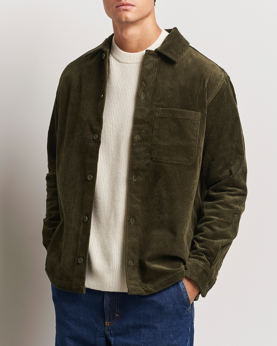 Herre | Skjorter | Samsøe Samsøe | Damon Corduroy Overshirt Forest Night