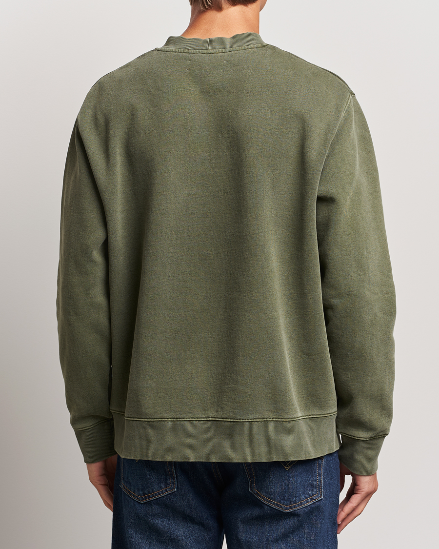 Herre | Trøjer | Samsøe Samsøe | Pigment Dyed Crew Neck Sweatshirt Forest Night