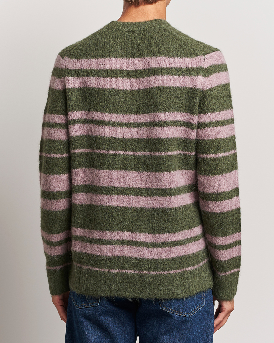 Herre | Trøjer | Samsøe Samsøe | Arin Mohair Striped Sweater Green/Pink