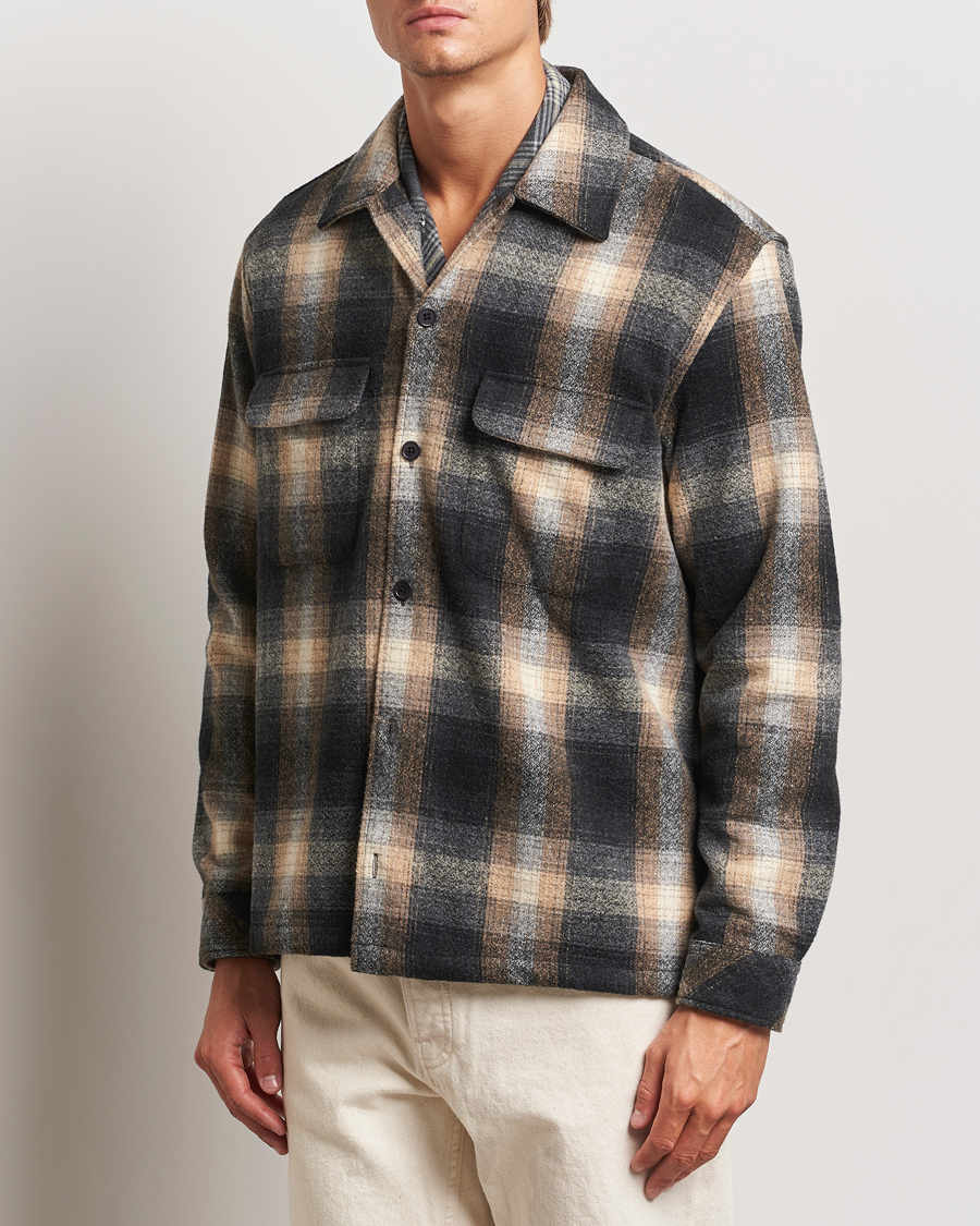 Herre | Skjorter | Samsøe Samsøe | Castor Checked Overshirt Petrified Brown