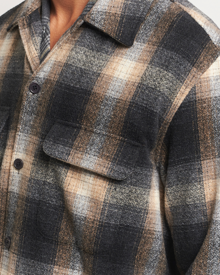 Herre | Skjorter | Samsøe Samsøe | Castor Checked Overshirt Petrified Brown