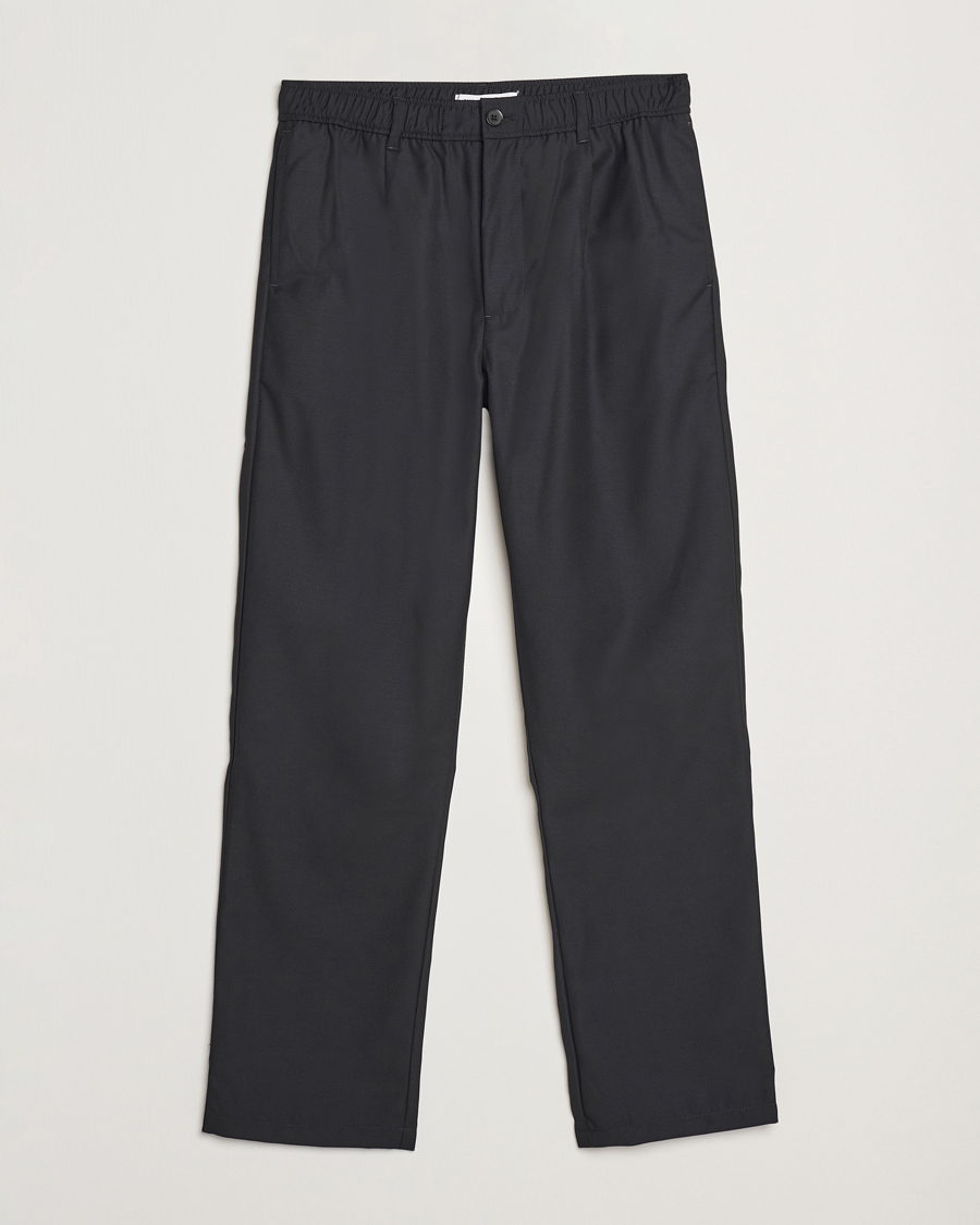 Herre | Bukser | Samsøe Samsøe | Bertil Pleated Drawstring Trousers Black