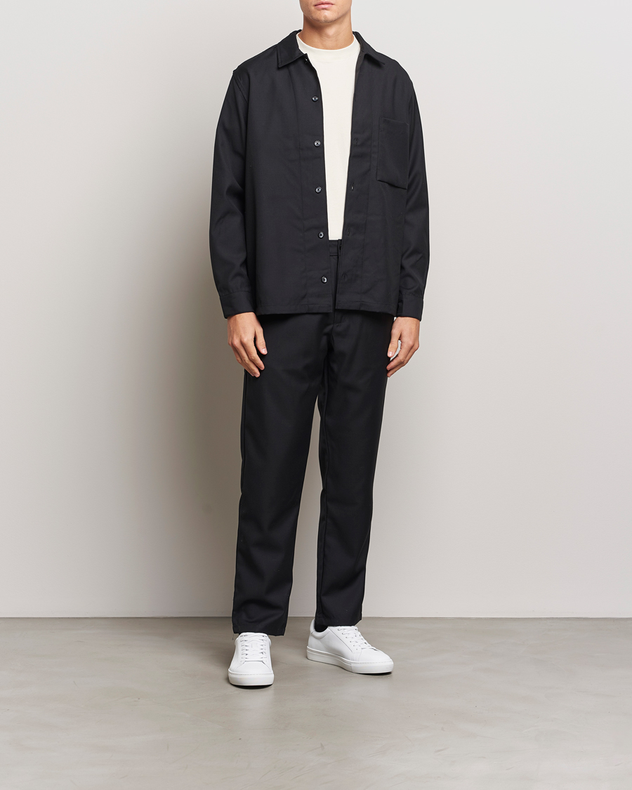 Herre | Bukser | Samsøe Samsøe | Bertil Pleated Drawstring Trousers Black
