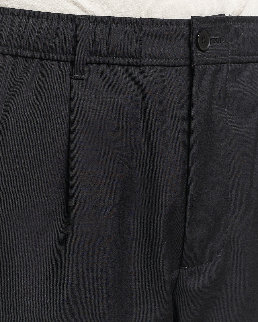 Herre | Bukser | Samsøe Samsøe | Bertil Pleated Drawstring Trousers Black