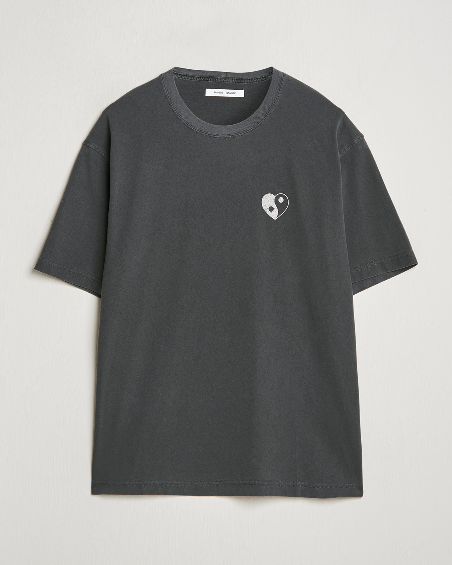 Herre | T-Shirts | Samsøe Samsøe | Poetry Printed T-Shirt Black Balance