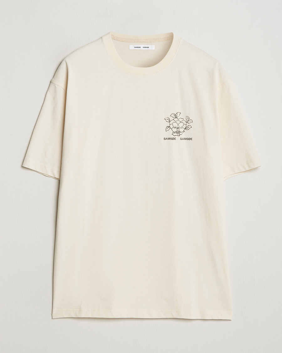 Herre | T-Shirts | Samsøe Samsøe | Poetry Printed T-Shirt Neutral Lotus