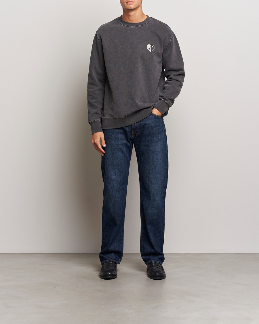 Herre | Trøjer | Samsøe Samsøe | Poetry Printed Crew Neck Sweatshirt Black Balance
