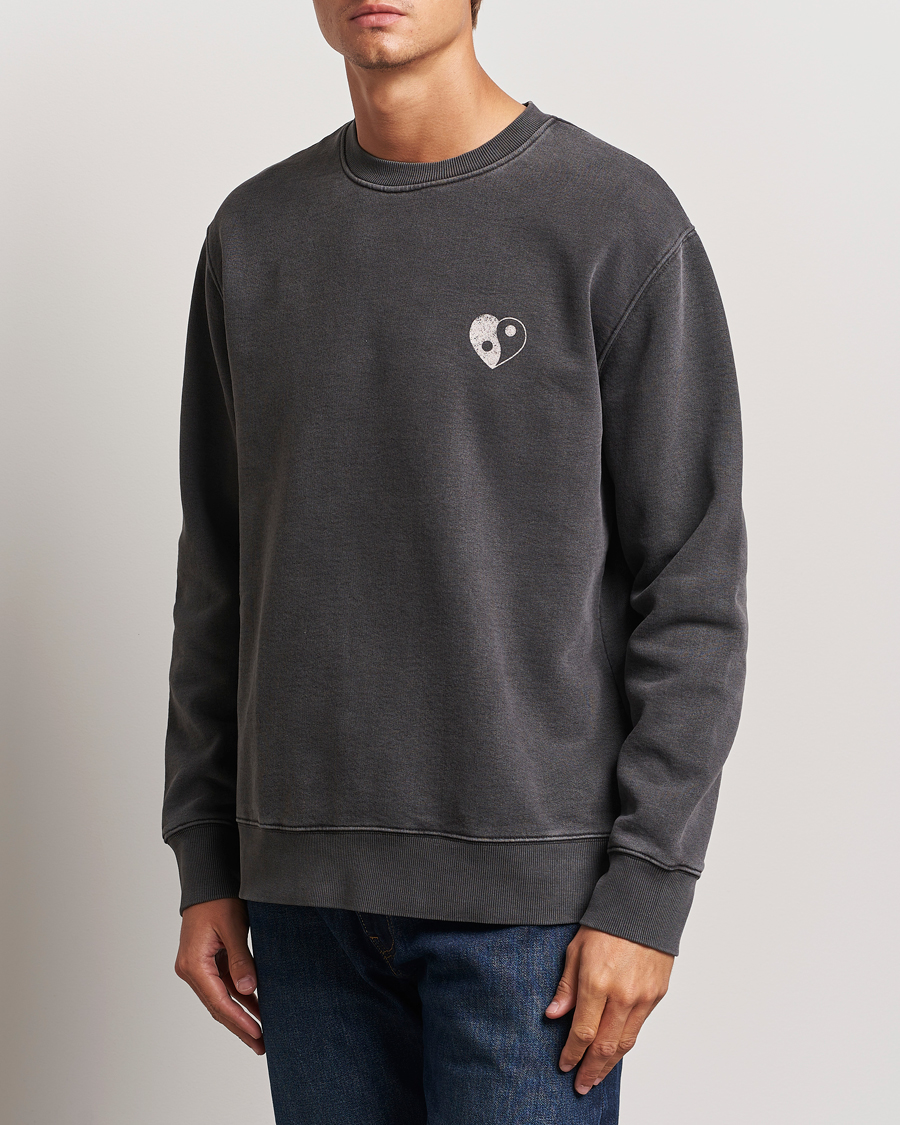 Herre | Trøjer | Samsøe Samsøe | Poetry Printed Crew Neck Sweatshirt Black Balance
