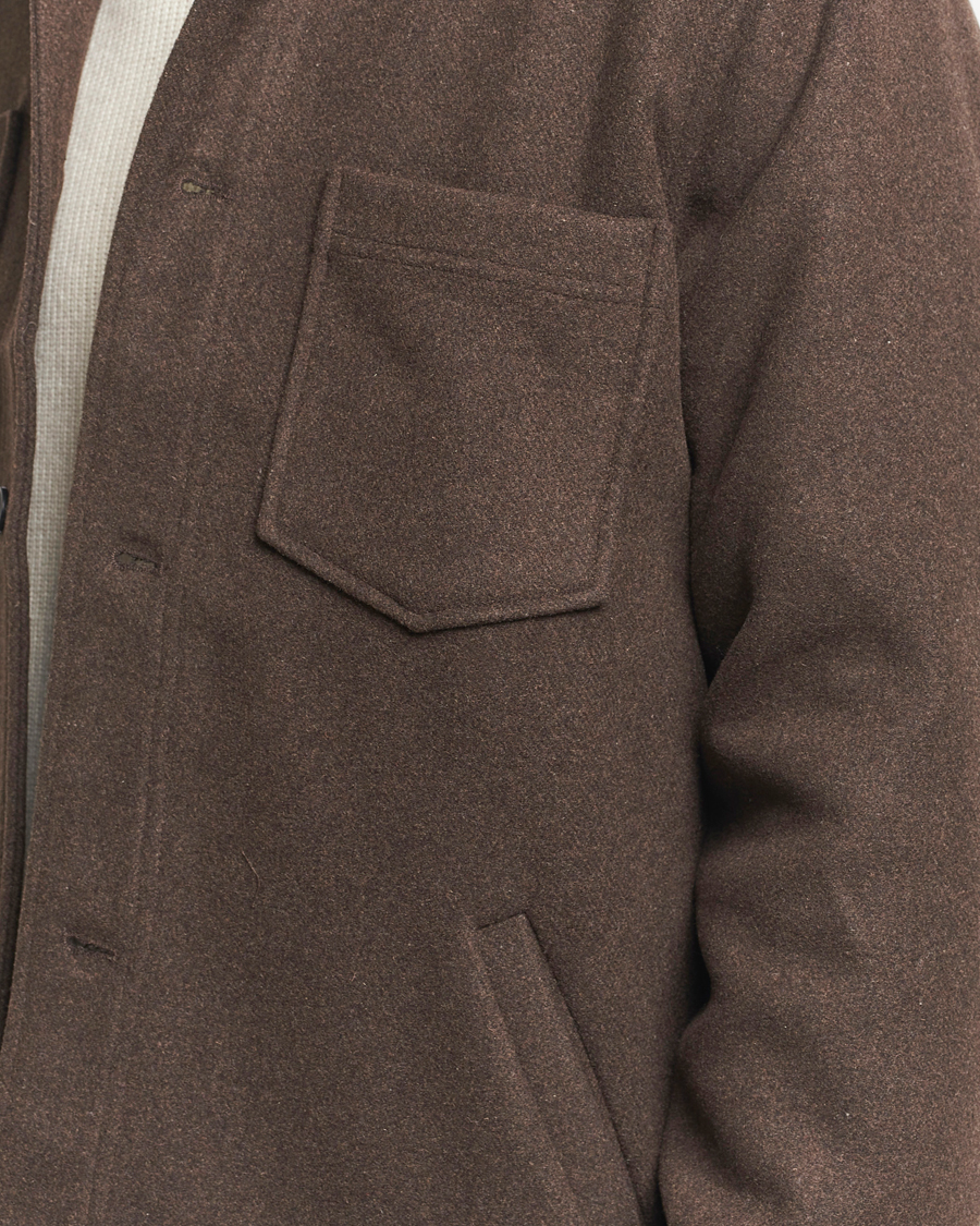 Herre | Jakker | Samsøe Samsøe | Pally Padded Shirt Jacket Chocolate Brown