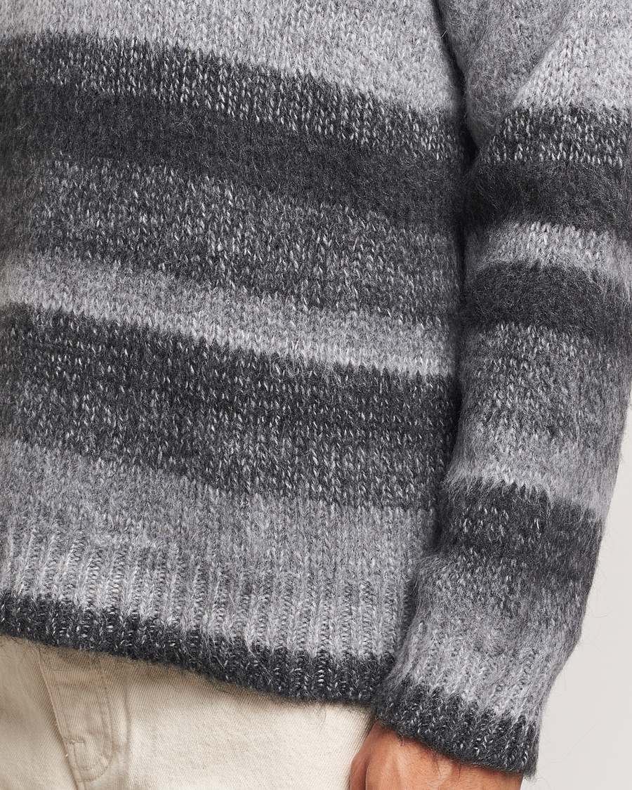 Herre | Trøjer | Samsøe Samsøe | Saarin Mohair Striped Sweater Grey