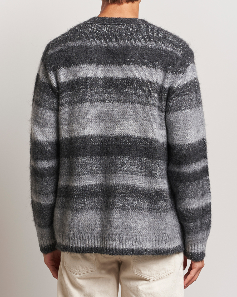 Herre | Trøjer | Samsøe Samsøe | Ari Mohair Striped Cardigan Grey