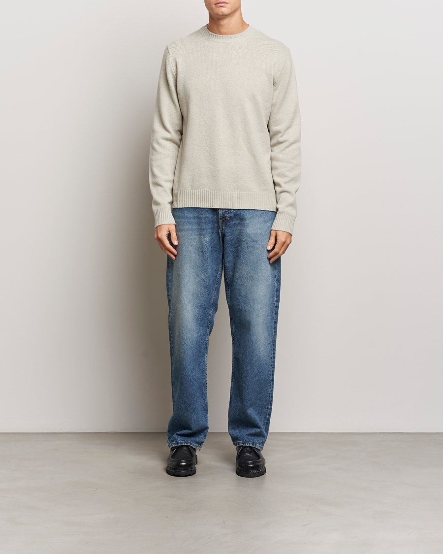Herre | Trøjer | Samsøe Samsøe | Sylli Wool Crew Neck Abbey Stone