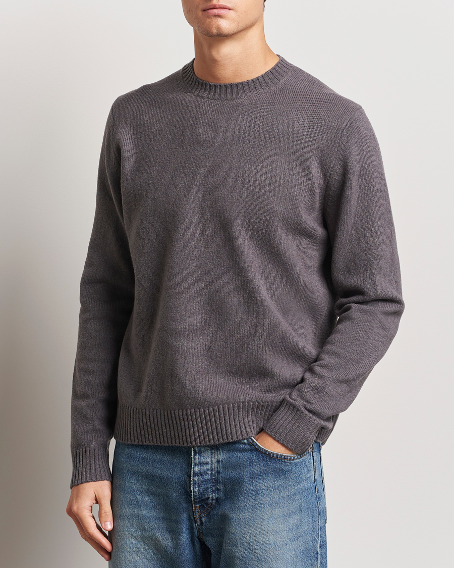 Herre | Trøjer | Samsøe Samsøe | Sylli Wool Crew Neck Volcanic Ash