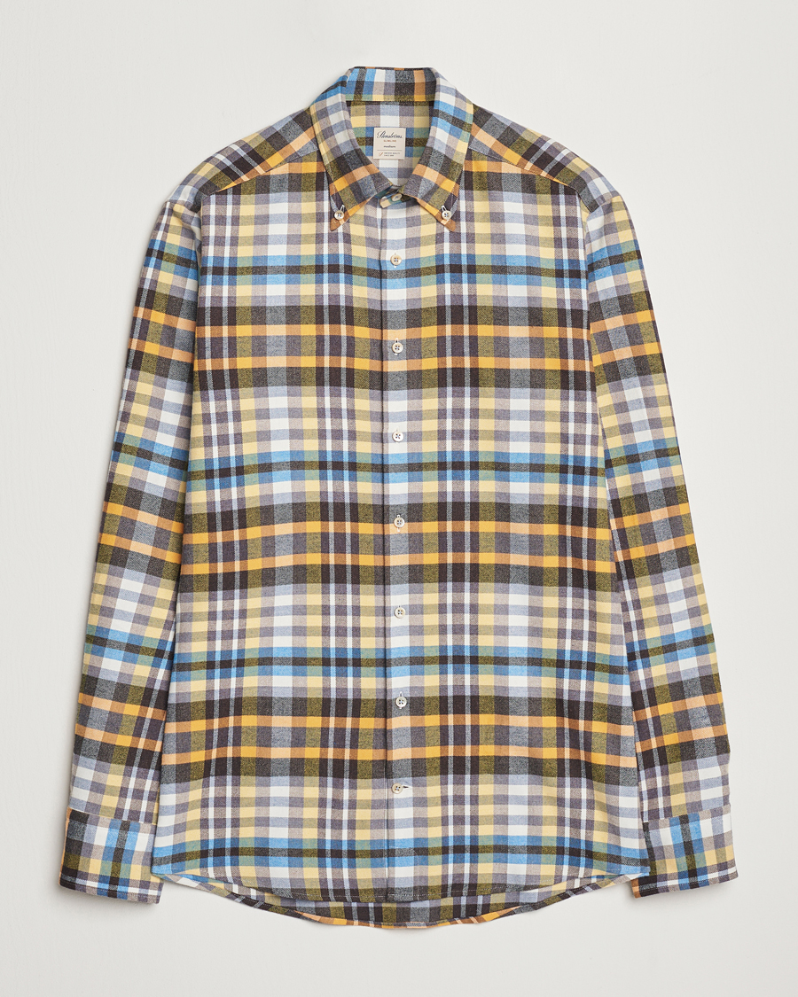 Herre | Skjorter | Stenströms | Slimline Flannel Checked Shirt Multi