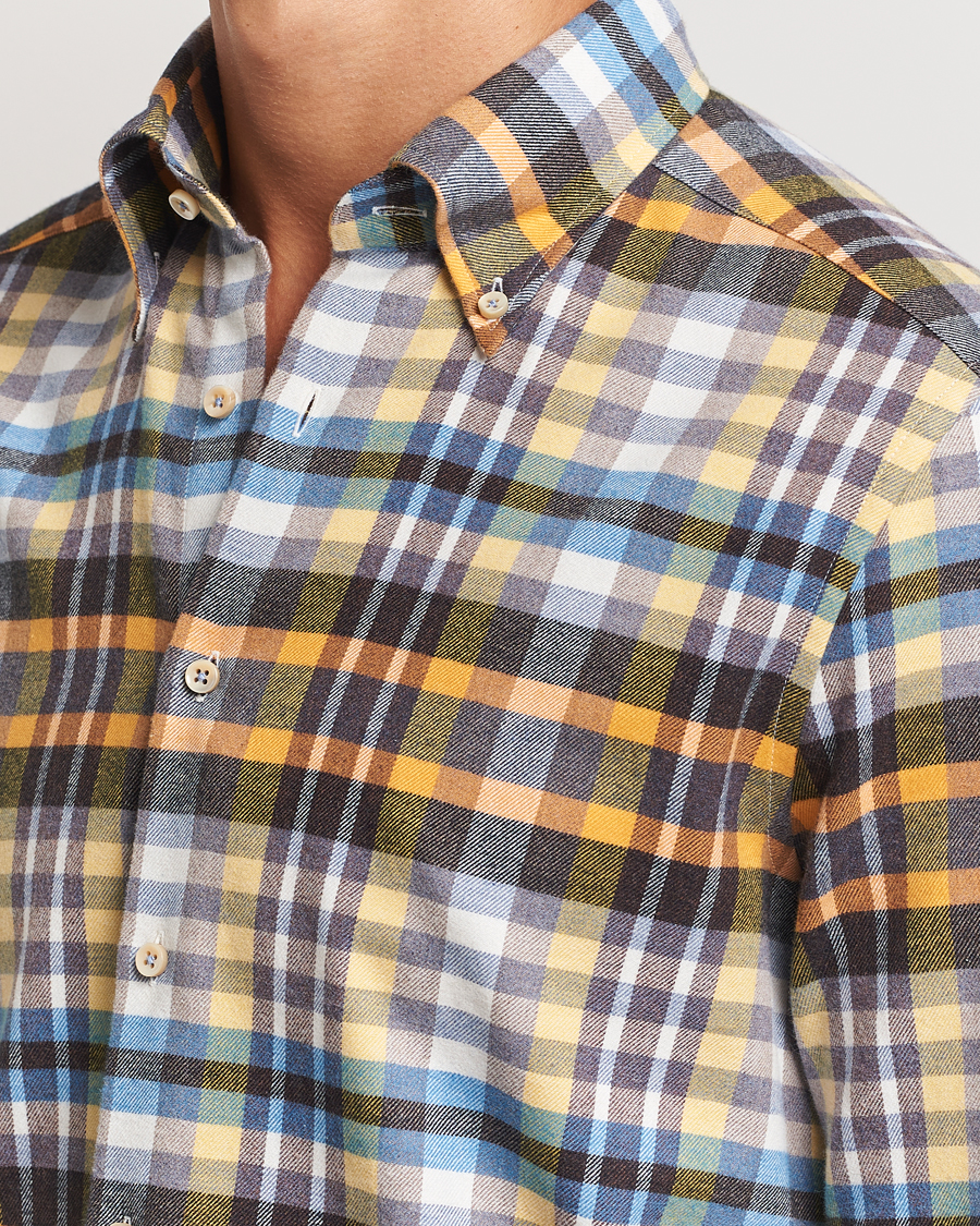 Herre | Skjorter | Stenströms | Slimline Flannel Checked Shirt Multi