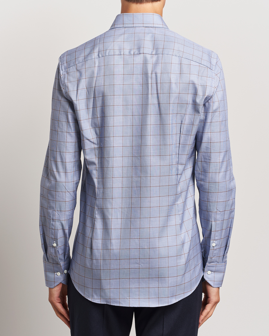 Herre | Skjorter | Stenströms | Slimline Prince of Wales Check Shirt Blue