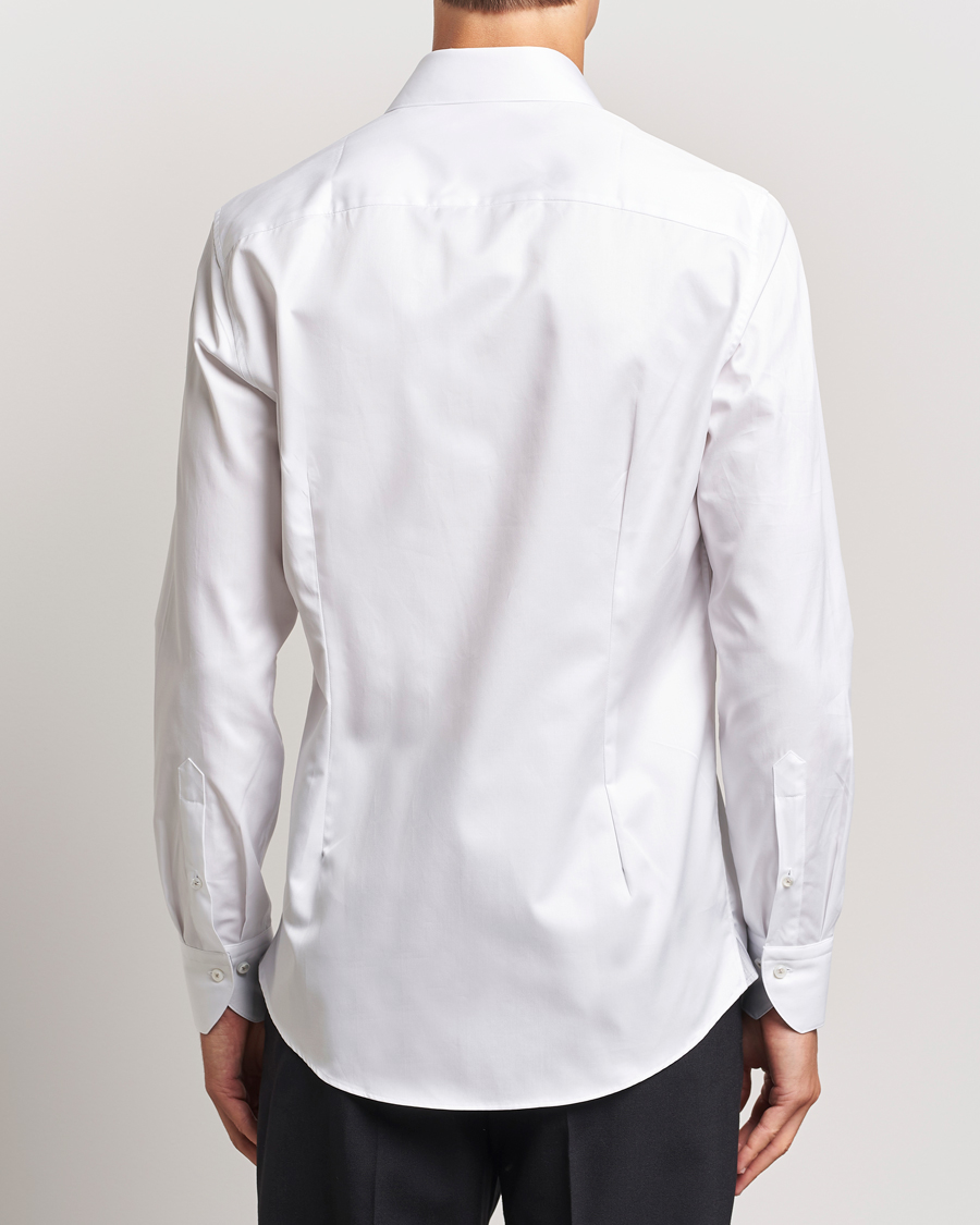 Herre | Skjorter | Stenströms | Slimline Contrast Cut Away Shirt White/Grey