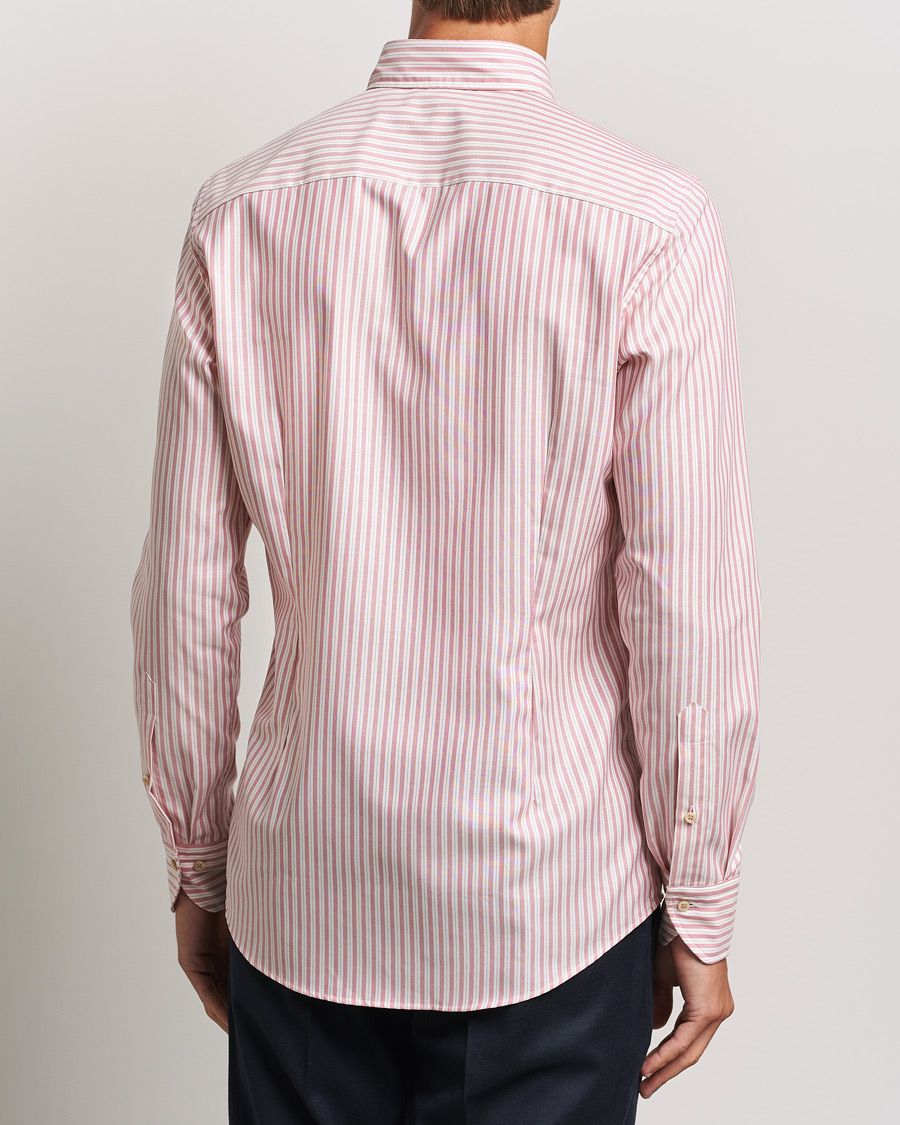 Herre | Skjorter | Stenströms | Slimline Vintage Stripe Oxford Shirt Red